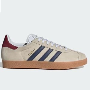 adidas | Shoes | Adidas Gazelle Off White Dark Blue Collegiate Burgundy |  Poshmark